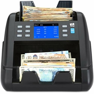 ZZap NC55 Banknotenzähler für gemischte Stückelungen & Falschgelddetektor - Geldzählmaschine Geldzähler Banknotenzählmaschine - 4