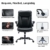 MZLEE Bürostuhl Ergonomischer Schreibtischstuhl PU Leder Drehstuhl mit hochklappbarer Armlehne, höhenverstellbar, bequem für Office Home Gaming (Schwarz) - 7