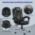 naspaluro Ergonomischer Bürostuhl, Schreibtischstuhl mit Hoher Rückenlehne und Höhenverstellbar, PU Leder Drehstuhl, Liegestuhl für Büro, Zuhause - 7