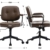 Wahson PU-Leder Bürostuhl Modern Schreibtischstuhl Drehstuhl mit Armlehne höhenverstellbar Arbeitsstuhl für Home Office/Arbeitszimmer/Schminktisch,Braun - 2