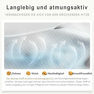 Dowinx Gaming Stuhl Stoff für Erwachsene, Ergonomische Computerstuhl mit Lendenwirbelstütze, Recline Bürostuhl Gaming-Schreibtischstuhl für Kinder Gray - 6