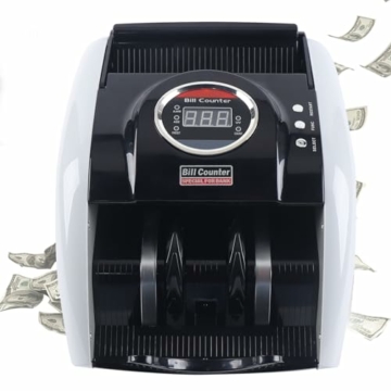 Geldzählmaschine Geld Zählen Maschine Geldzähler Geldscheinprüfer Banknotenzähler UV MG Geldprüfgerät 5200 UV - Schnell, Präzise, Fälschungserkennung, LED-Anzeige - 4