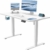 JUMMICO Höhenverstellbarer Schreibtisch 100x60 cm Schreibtisch Höhenverstellbar Elektrisch Ergonomischer Steh-Sitz Tisch Computertisch Höhenverstellbar Stehschreibtisch Adjustable Desk(Weiß) - 1