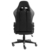 Trisens Gaming Stuhl im modernen Racing-Design mit ausziehbarer Fußstütze Gaming Chair mit verstellbaren Design Armlehnen ergonomischer Schreibtischstuhl mit extra Stützkissen, Farbe:Schwarz/Grau - 5