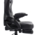 Trisens Gaming Stuhl im modernen Racing-Design mit ausziehbarer Fußstütze Gaming Chair mit verstellbaren Design Armlehnen ergonomischer Schreibtischstuhl mit extra Stützkissen, Farbe:Schwarz/Grau - 8