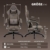 Dowinx Gaming Stuhl mit Frühling Kissen,Racing Gamer Stuhl mit Massage Lendenwirbelstütze, Ergonomischer Gaming Sessel mit Fußstütze Bürostuhl PU Leder Braun - 3