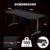 JUMMICO Groß Gaming Tisch 160cm, Gaming Schreibtisch PC Computertisch Ergonomischer Gamer Tisch zocker Tisch mit Kabelführungsfach, Kopfhörerhaken und Getränkehalter, 160 x 60cm, Schwarz - 3