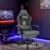 Symino Gaming Stuhl - Ergonomischer Bürostuhl im Racing Style, 200 kg Belastbarkeit, verstellbare Armlehnen, Vintage PU Leder, Gaming Chair mit Fußstütze (Grau) - 2