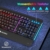 KOORUI Gaming Tastatur, Deutsches QWERTZ-Layout mit Handballenauflage Ghosting Schutz Tastaturen USB Kabel 12 Multi Media Tasten für Windows MacOS Linux -Schwarz - 3