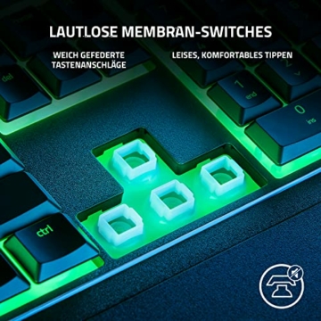 Razer Ornata V3 X - Flache Membran-Tastatur mit Chroma RGB (Lautlose Membran-Switches, Ergonomische Handballenauflage, Tastenkappen Anti-UV-Beschichtun) QWERTZ DE-Layout | Schwarz - 3