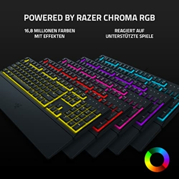 Razer Ornata V3 X - Flache Membran-Tastatur mit Chroma RGB (Lautlose Membran-Switches, Ergonomische Handballenauflage, Tastenkappen Anti-UV-Beschichtun) QWERTZ DE-Layout | Schwarz - 6